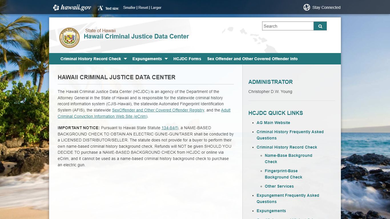 Hawaii Criminal Justice Data Center